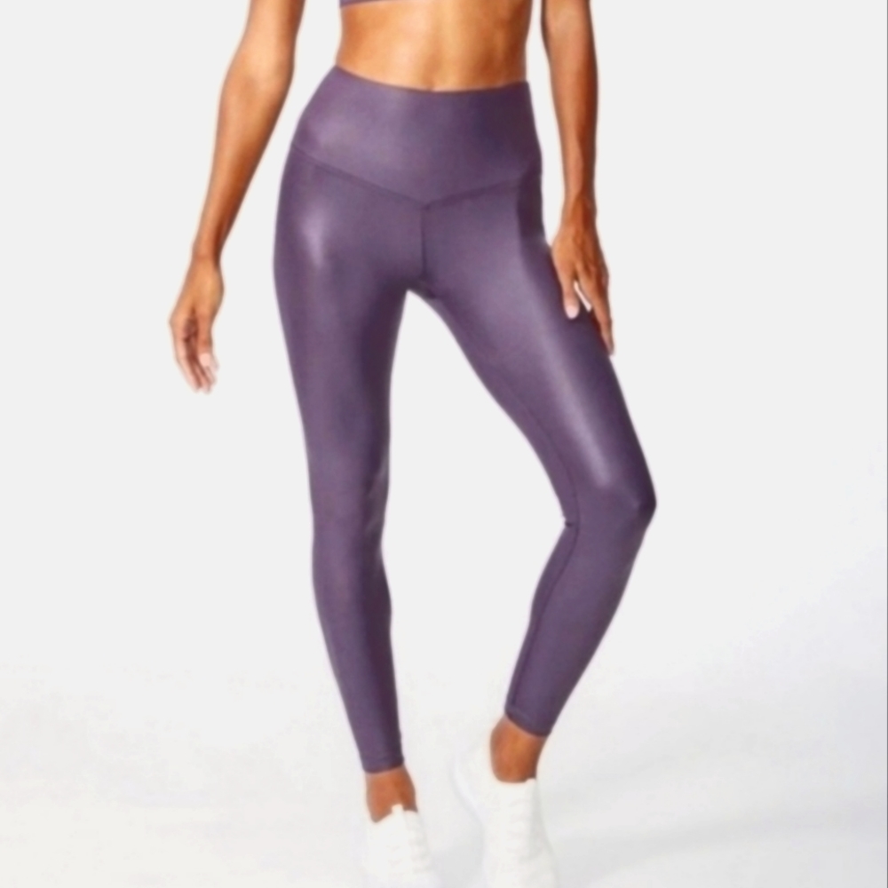 ZOBHA high rise coated leggings  in sweet grape- size XS-